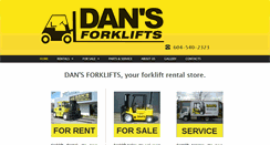 Desktop Screenshot of dansforklifts.com