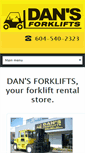 Mobile Screenshot of dansforklifts.com